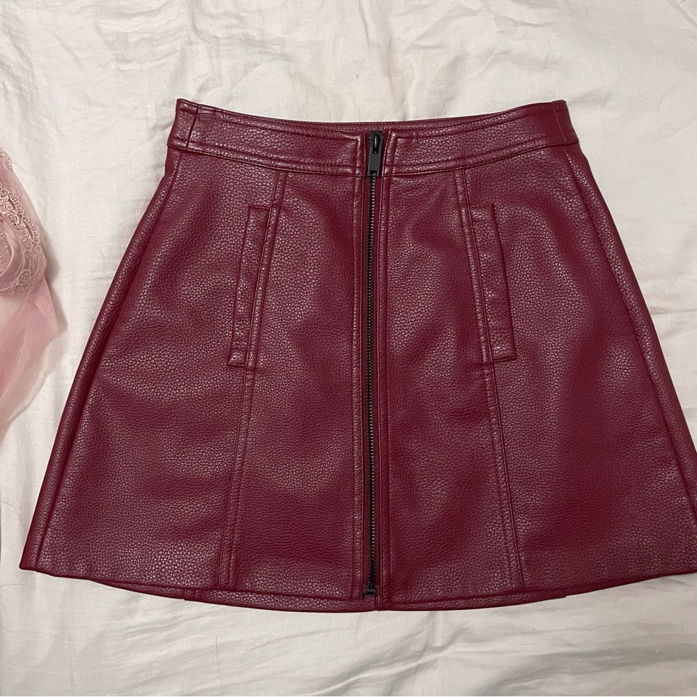 Deep red skirt